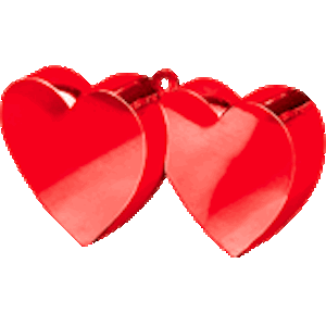 Double Heart Balloon Weight 