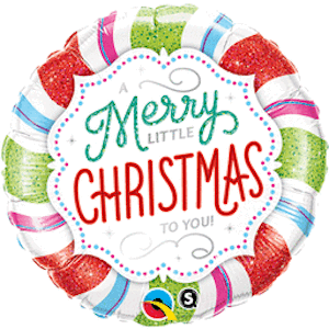 18 Inch Merry Little Christmas Balloon
