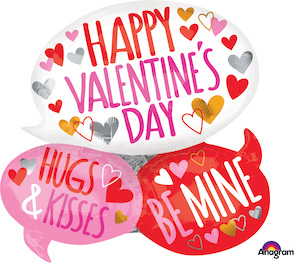 Happy Valentine's Day Bubbles Balloon