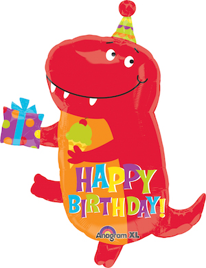18 Inch Birthday-Saurus Balloon
