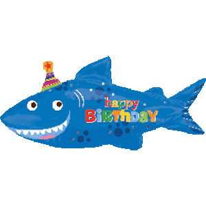 Happy Shark Birthday Balloon