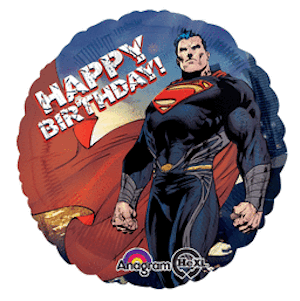 18 Inch Superman Man of Steel Birthday Balloon