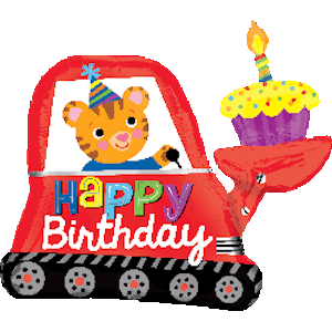 Birthday Digger Cupcake Balloon