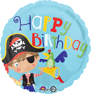 18 Inch Little Pirate Happy Birthday Balloon