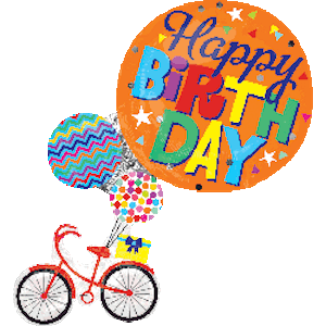 Happy Birthday Bike Balloon