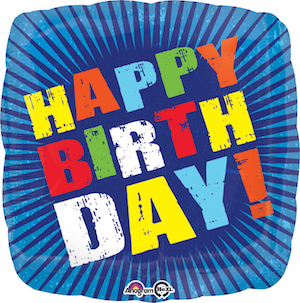 18 Inch Happy Birthday Bursts Balloon