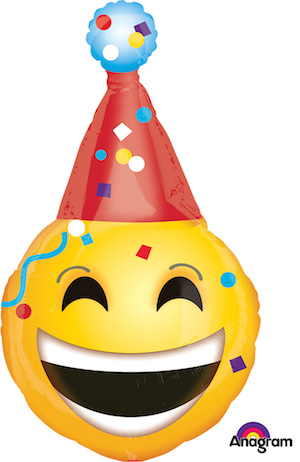 Emoticon Party Hat Balloon
