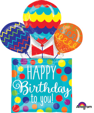 Happy Birthday Present & Balloons