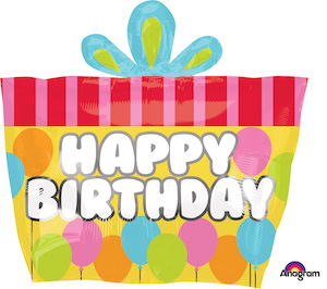 Birthday Gift with Balloons