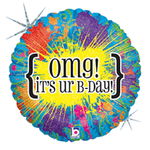 18 Inch OMG It's Your B-day Balloon