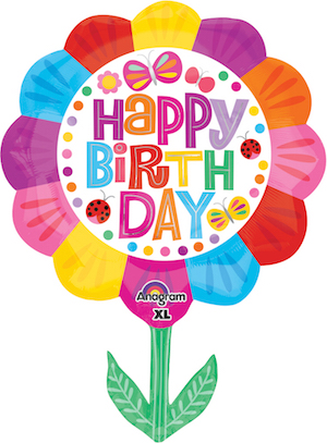 Happy Birthday Flower Balloon