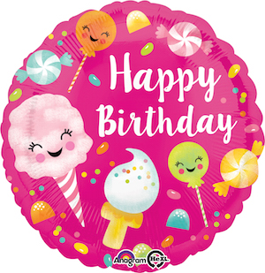 18 Inch Sugar-Filled Happy Birthday Balloon
