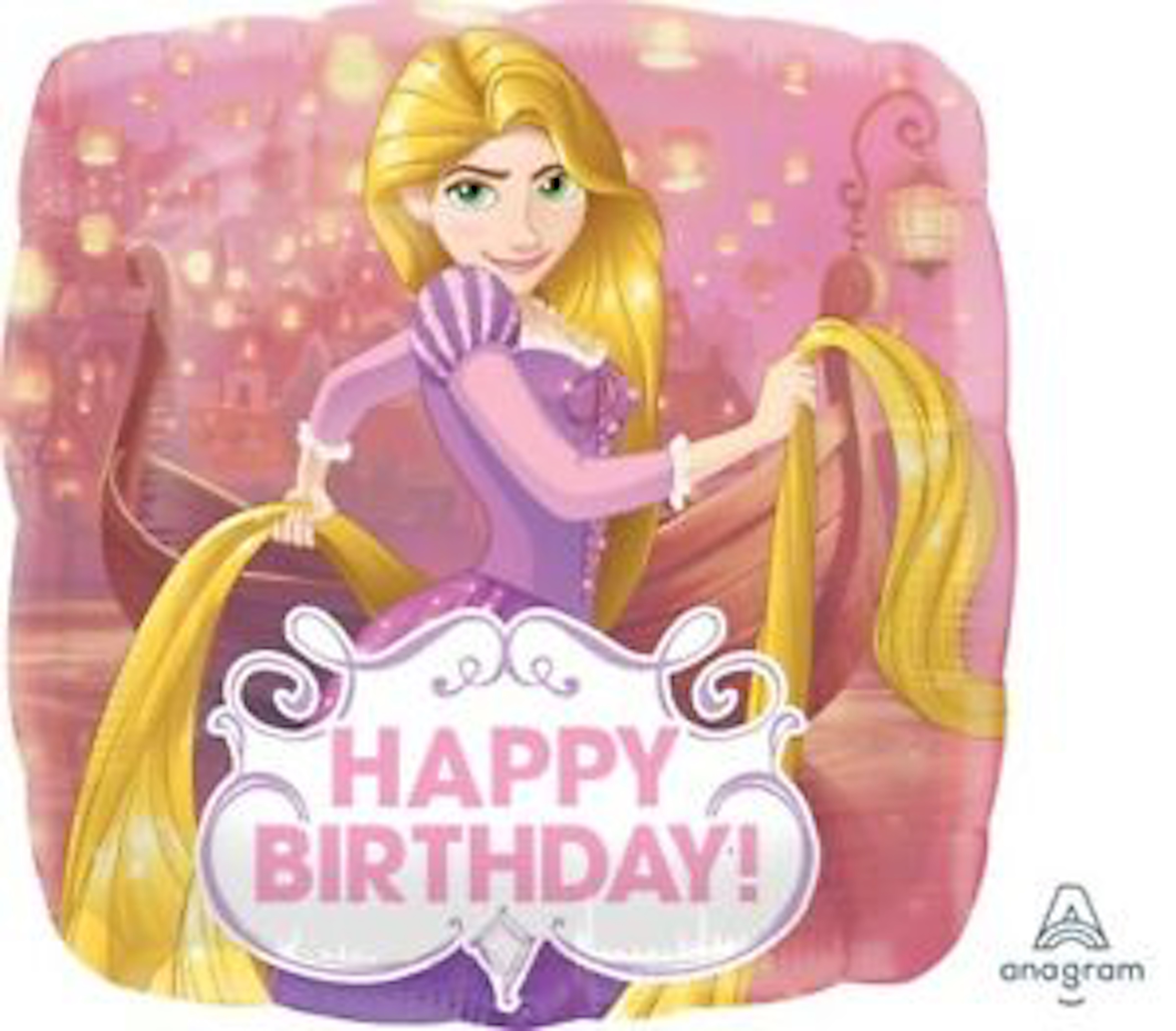 18 Inch Rapunzel Happy Birthday Balloon