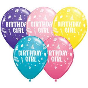 11 Inch Birthday Girl (6 pcs)