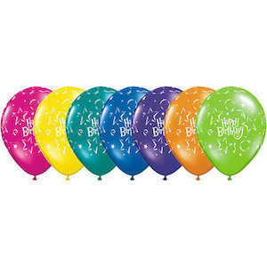 11 Inch Birthday Stars & Balloons (6 pcs)