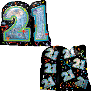 Brilliant Birthday 21st Balloon