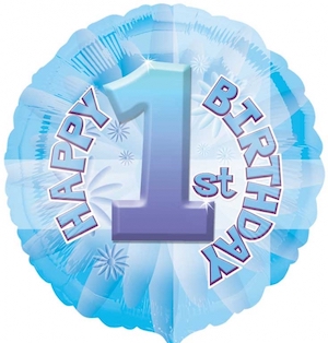 18 Inch 1st Birthday Pink Balloon