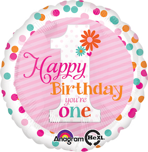 18 Inch You're One Girl Balloon