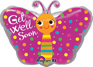 18 Inch Get Well Butterfly Balloon