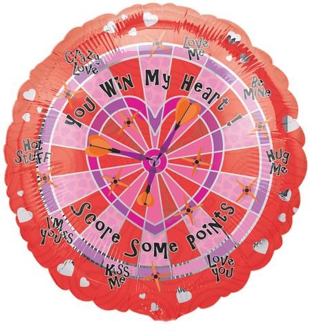 18 Inch Love Dart Board Foil Balloon