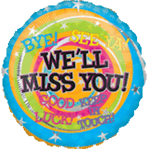 18 Inch We'll Miss You Messages Balloon