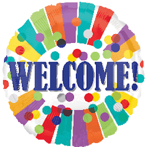 18 Inch Welcome Dots & Stripes Balloon