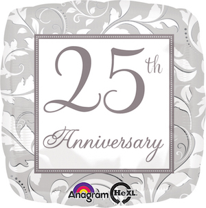 18 Inch 25th Anniversary Balloon