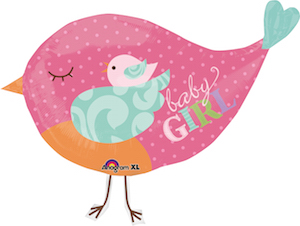 Tweet Baby Girl Bird Balloon