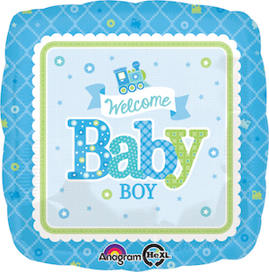 18 Inch Welcome Little One Boy Balloon