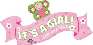 Welcome Little One Girl Balloon 