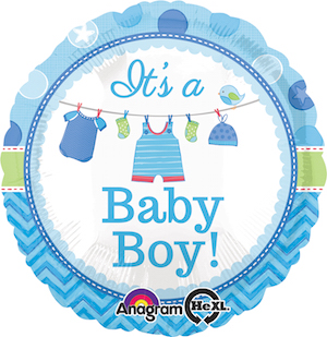 18 Inch Shower with Love Boy Balloon