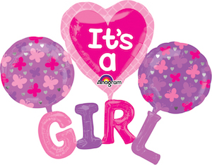 It's A Girl Multi-Balloon