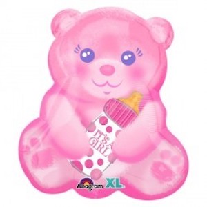 19 Inch It's A Girl Bear Balloon