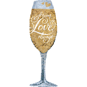 Forever Love Champagne Balloon