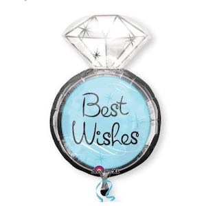 Best Wishes Wedding Ring Balloon