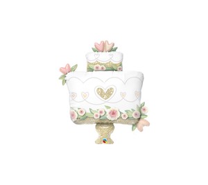 Glitter Gold Wedding Cake Balloon