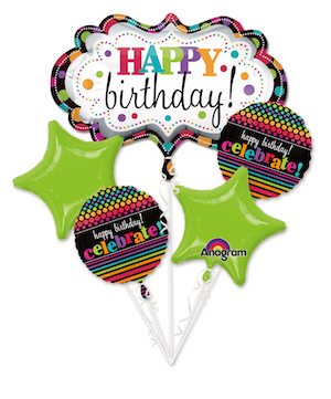 Happy Birthday Marquee Balloon Bouquet