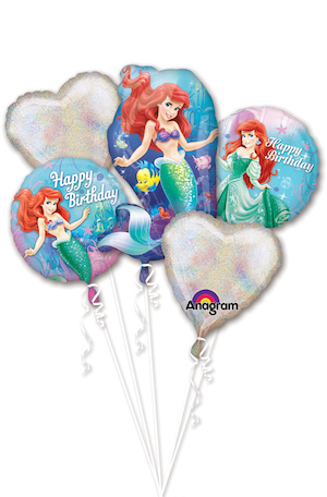 Little Mermaid Birthday Balloon Bouquet