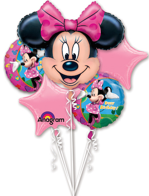 Minnie Mouse Birthday Balloon Bouquet