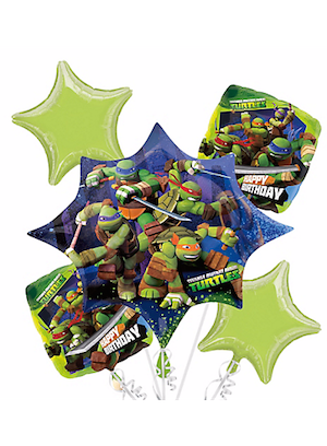 Teenage Mutant Ninja Turtles Birthday Balloon Bouquet