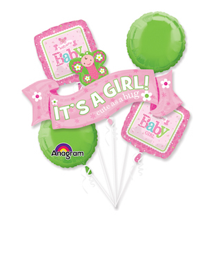 Welcome Little One Girl Balloon Bouquet