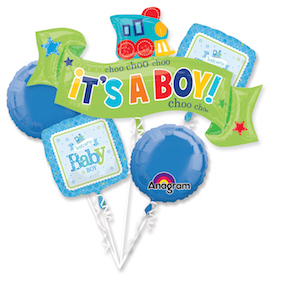 Welcome Little One Boy Balloon Bouquet