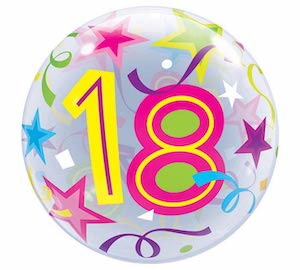 18 Brilliant Stars Bubble Balloon