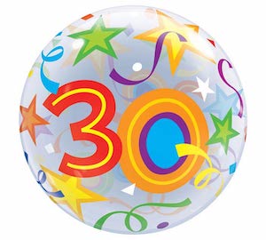 30 Brilliant Stars Bubble Balloon