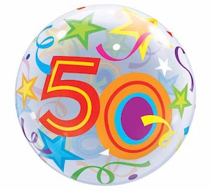 50 Brilliant Stars Bubble Balloon