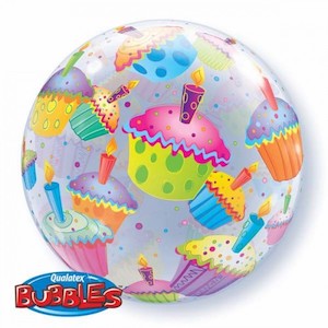 Colorful Cupcakes Bubble Balloon