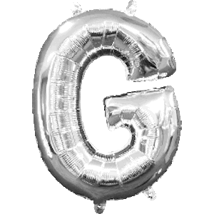 16 Inch Silver Letter G Balloon
