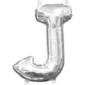 16 Inch Silver Letter J Balloon