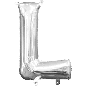 16 Inch Silver Letter L Balloon