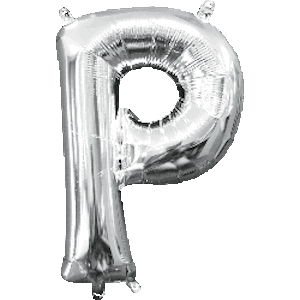 16 Inch Silver Letter P Balloon